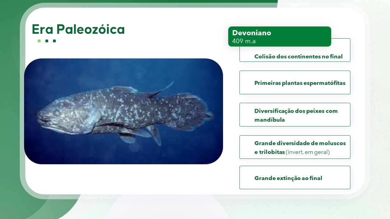 Slide de Biologia sobre eras geológicas