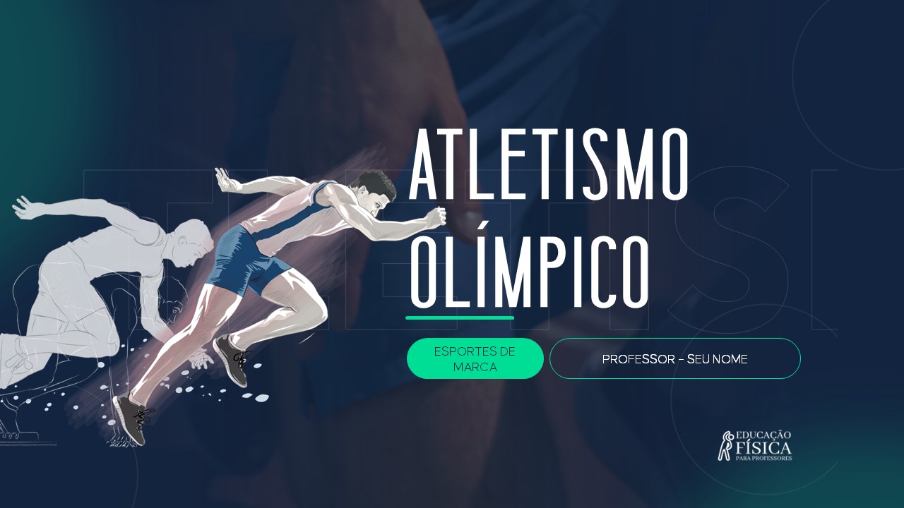 Slide de Educação Física sobre Atletismo Olímpico