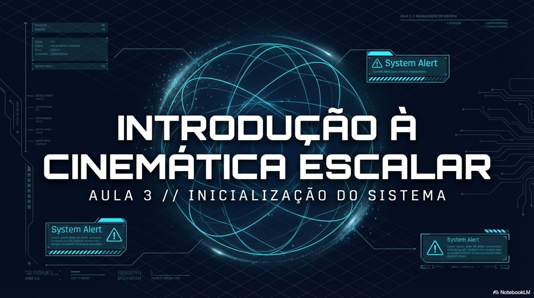 Slide de Física sobre introdução à cinemática escalar