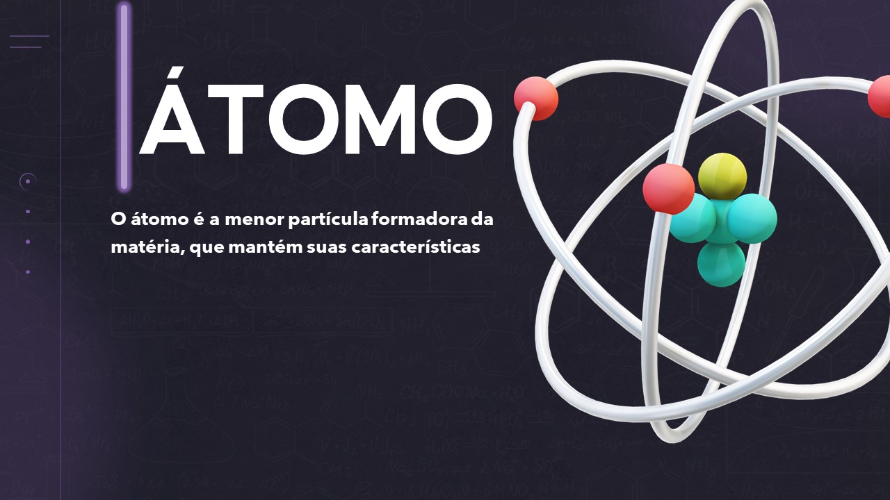 Slide de Química sobre modelos atômicos