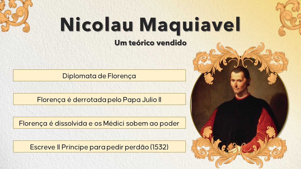 Slide de Filosofia sobre Maquiavel